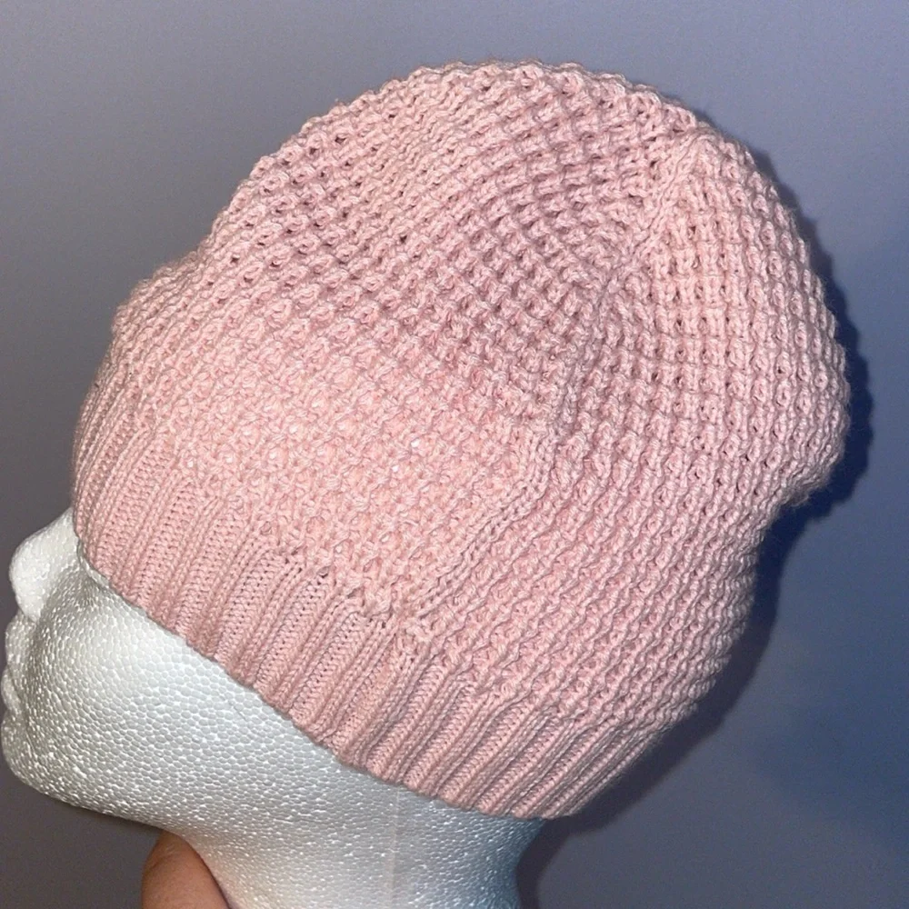 Calvin Klein Pink Knit Touch Glove and Hat Set OS